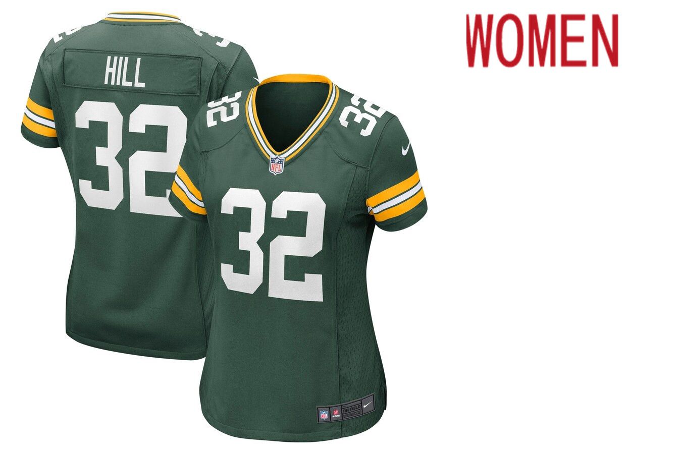 Women Green Bay Packers #32 Kylin Hill Green Nike Game NFL Jersey